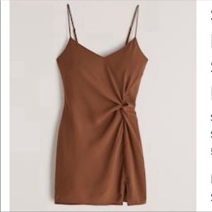 Abercrombie & Fitch Side-Draped Slip Mini Dress